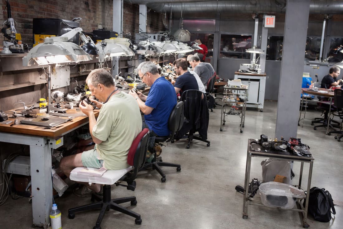 Diamond polishing production facility at LV Diamonds Antwerp